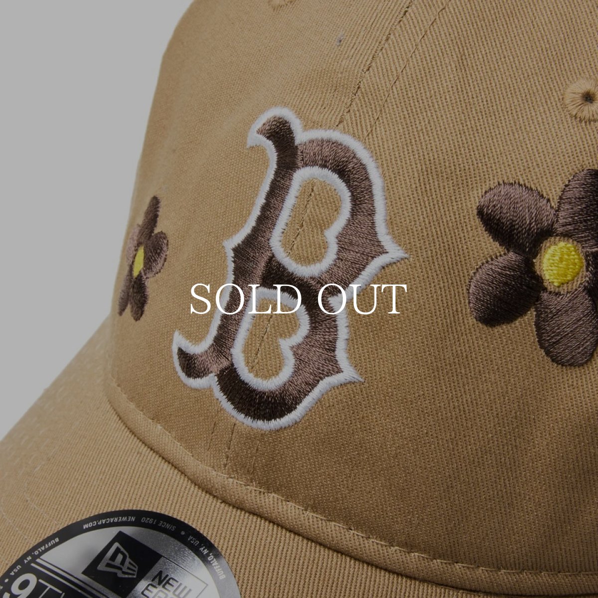 画像6: NEW ERA  9TWENTY MLB Flower Embroidery ボストン・レッドソックス カーキ (6)