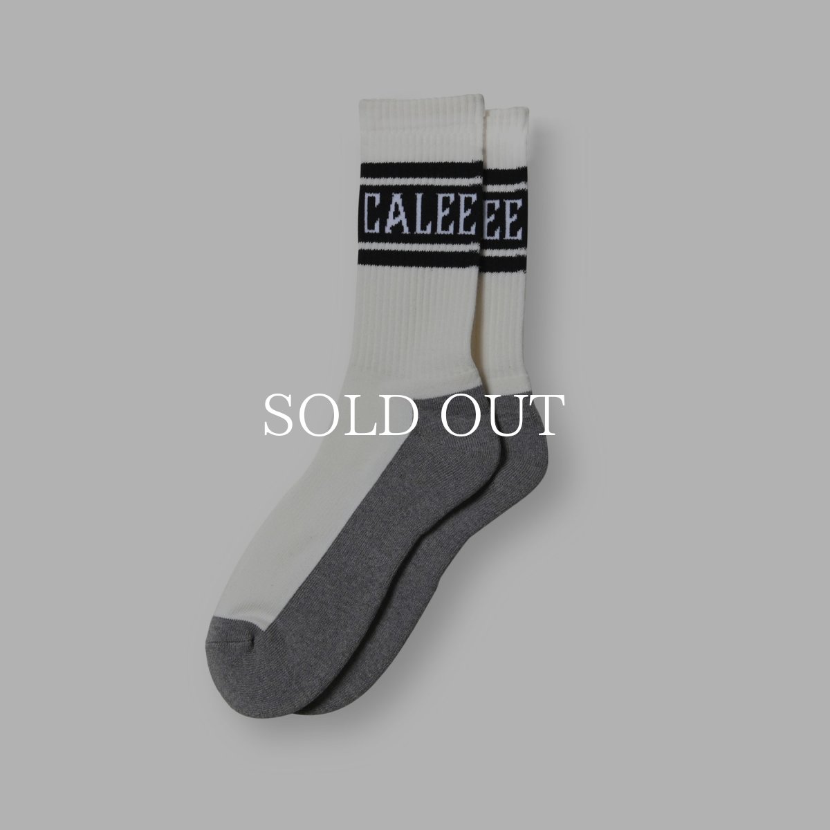 画像1: CALEE  JACQUARD PILE LINE SOCKS (1)