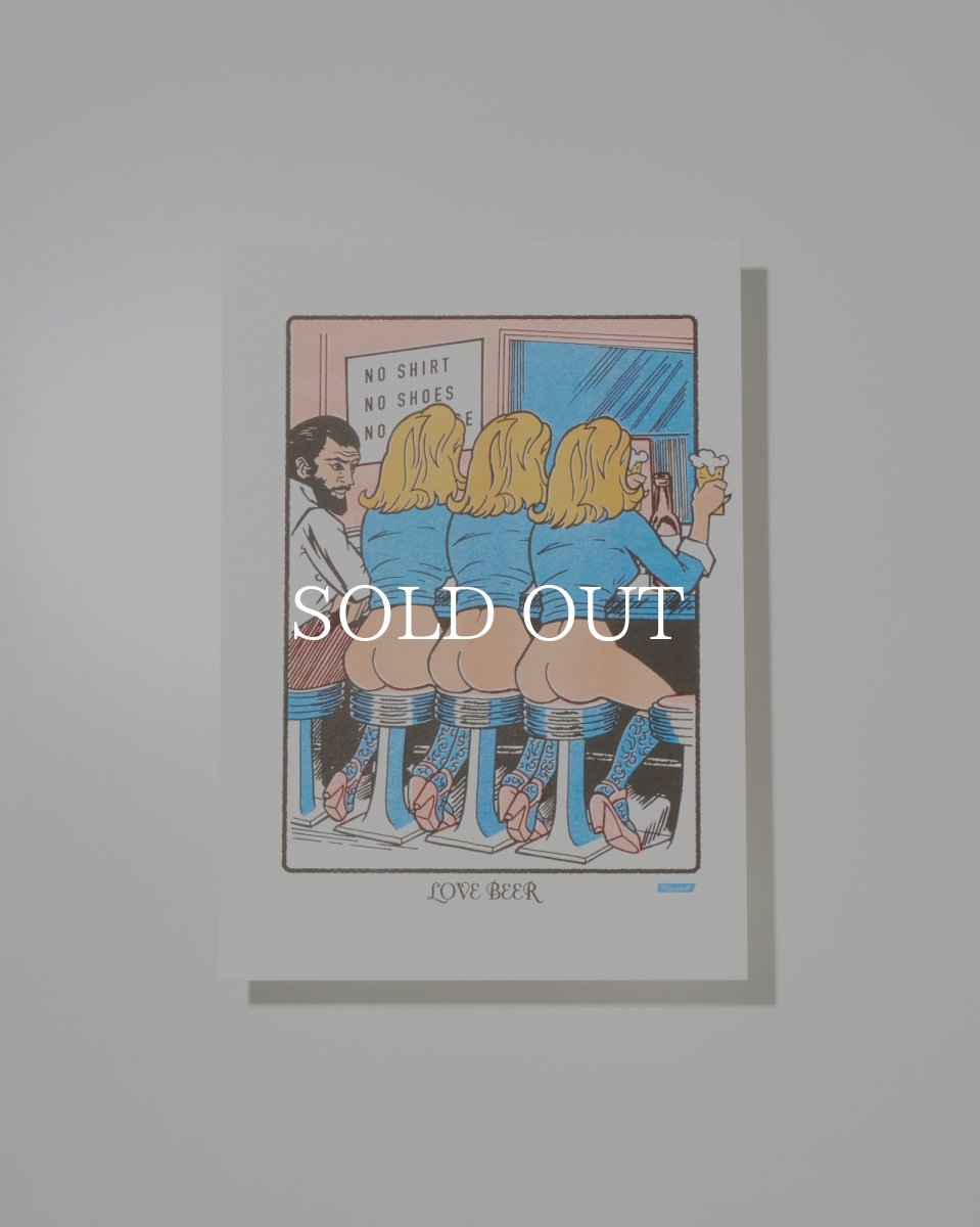 画像1: RADIALL  LOVE BEER - RISOGRAPH PRINT POSTER (1)