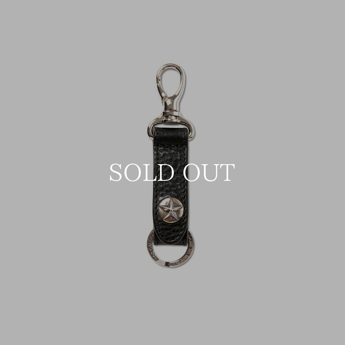 画像1: CALEE  SILVER STAR CONCHO LEATHER KEY RING (1)
