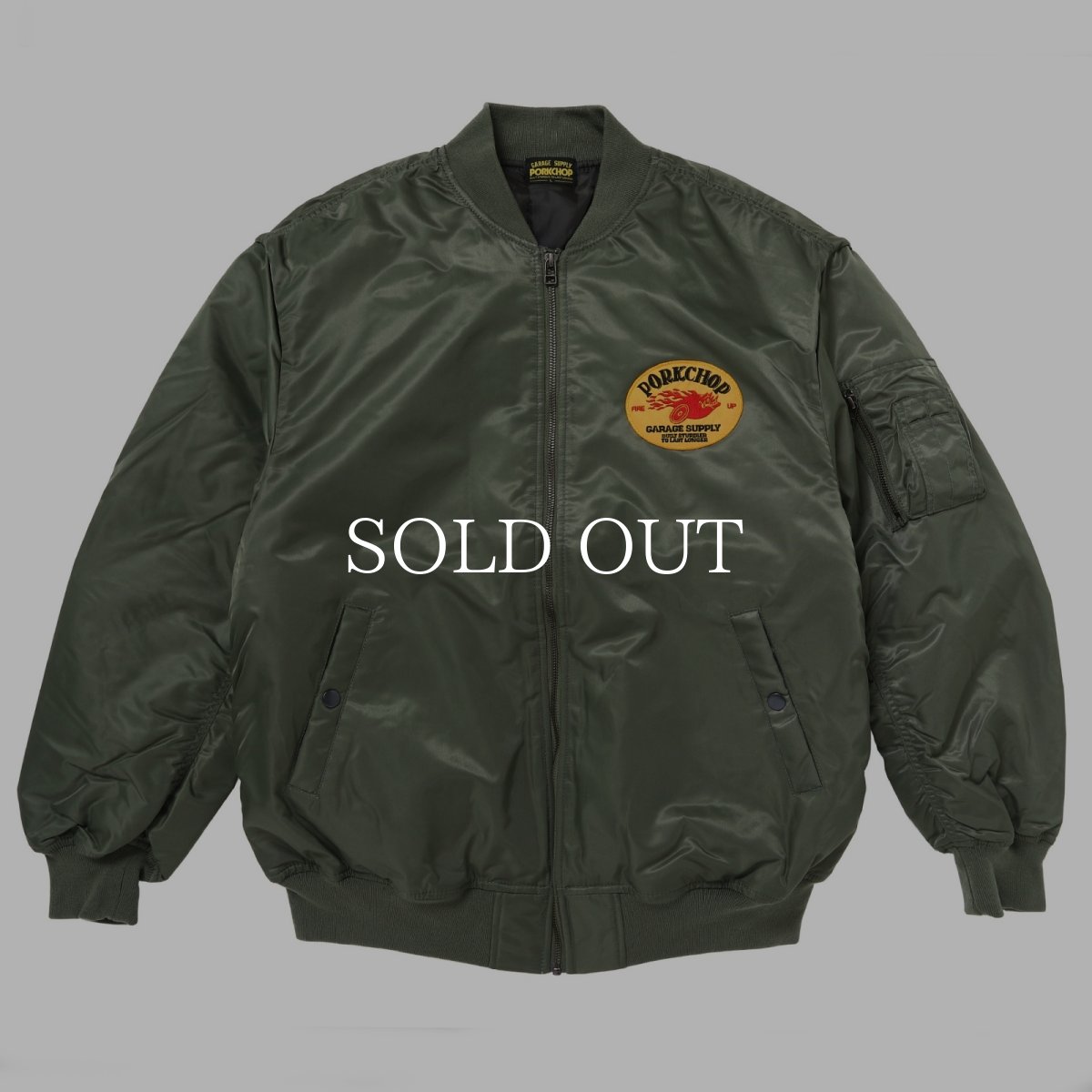 画像1: PORKCHOP GARAGE SUPPLY  FIRE UP MA-1 JACKET (1)