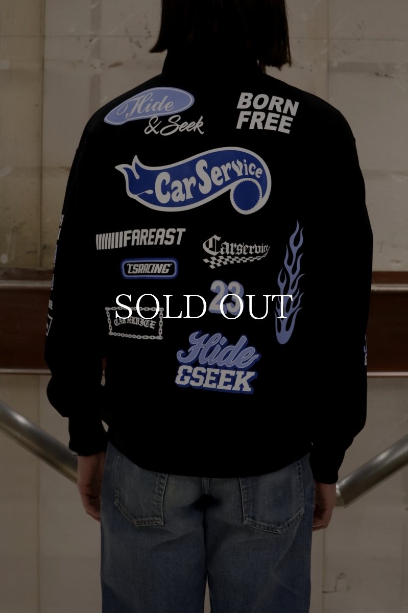 画像7: HideandSeek  HIDEANDSEEK×CarService Half Zip Sweat Shirt (7)