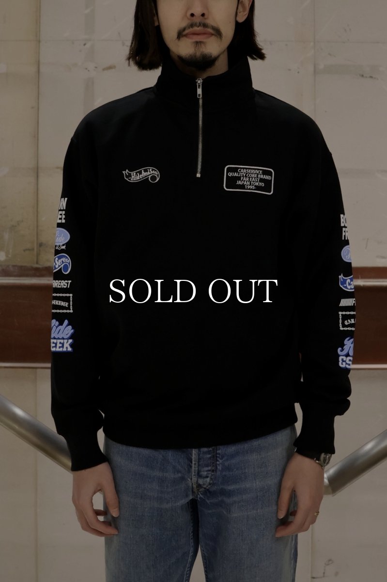 画像5: HideandSeek  HIDEANDSEEK×CarService Half Zip Sweat Shirt (5)