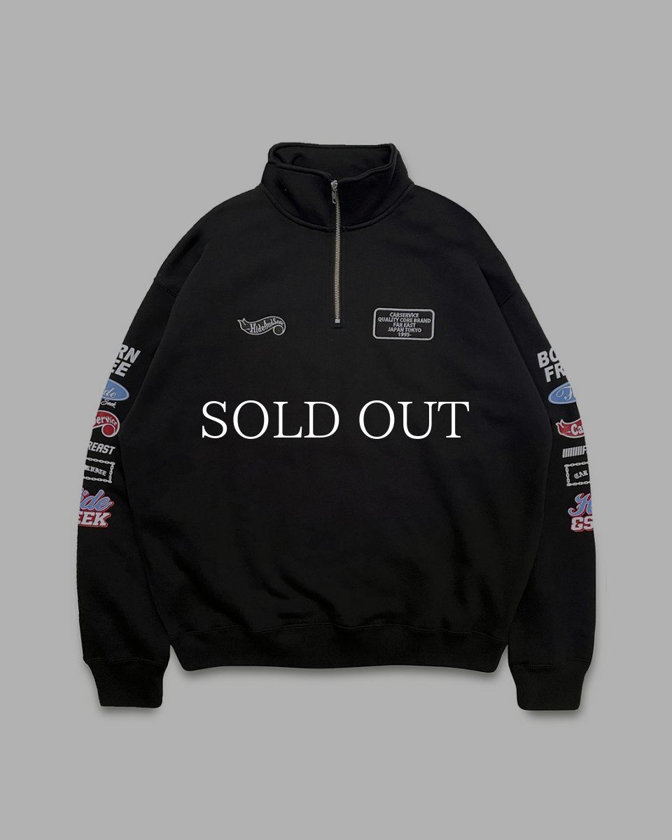 画像4: HideandSeek  HIDEANDSEEK×CarService Half Zip Sweat Shirt (4)