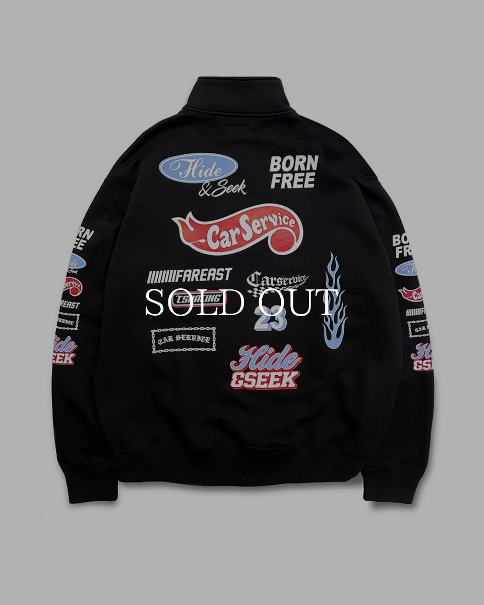 画像3: HideandSeek  HIDEANDSEEK×CarService Half Zip Sweat Shirt (3)