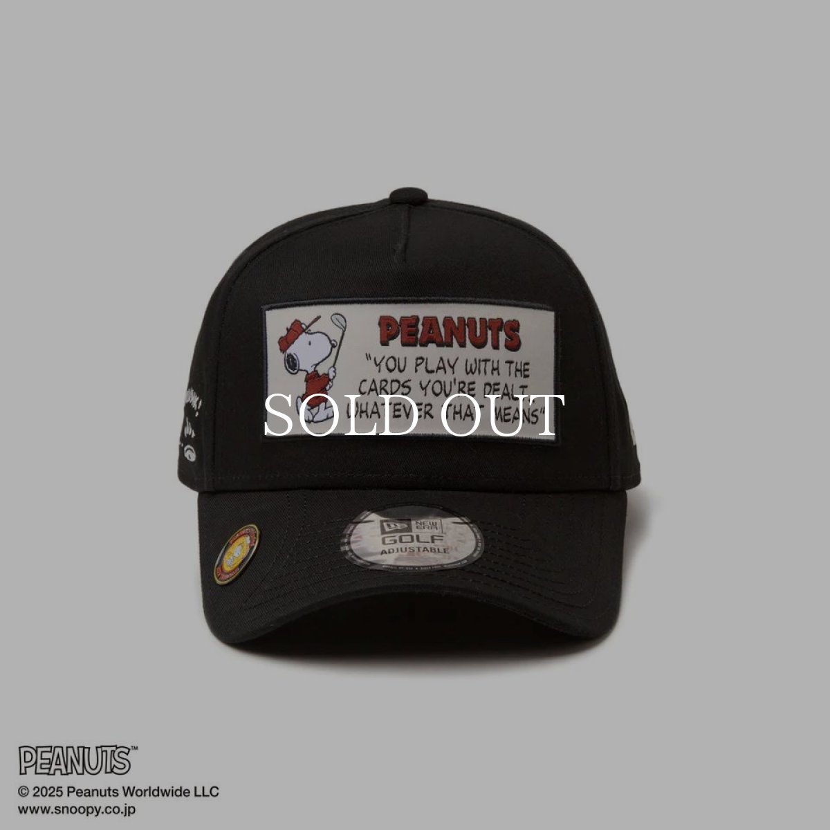 画像4: NEW ERA  【ゴルフ】 9FORTY A-Frame On Par PEANUTS ピーナッツ フロントパッチ ブラック (4)