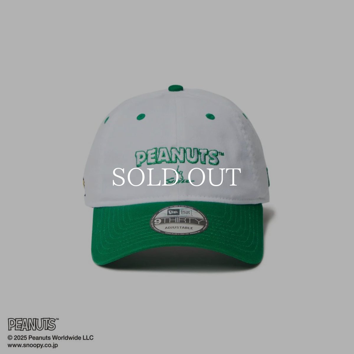 画像3: NEW ERA  9THIRTY PEANUTS ピーナッツ ロゴ ホワイト ケリーグリーンバイザー (3)