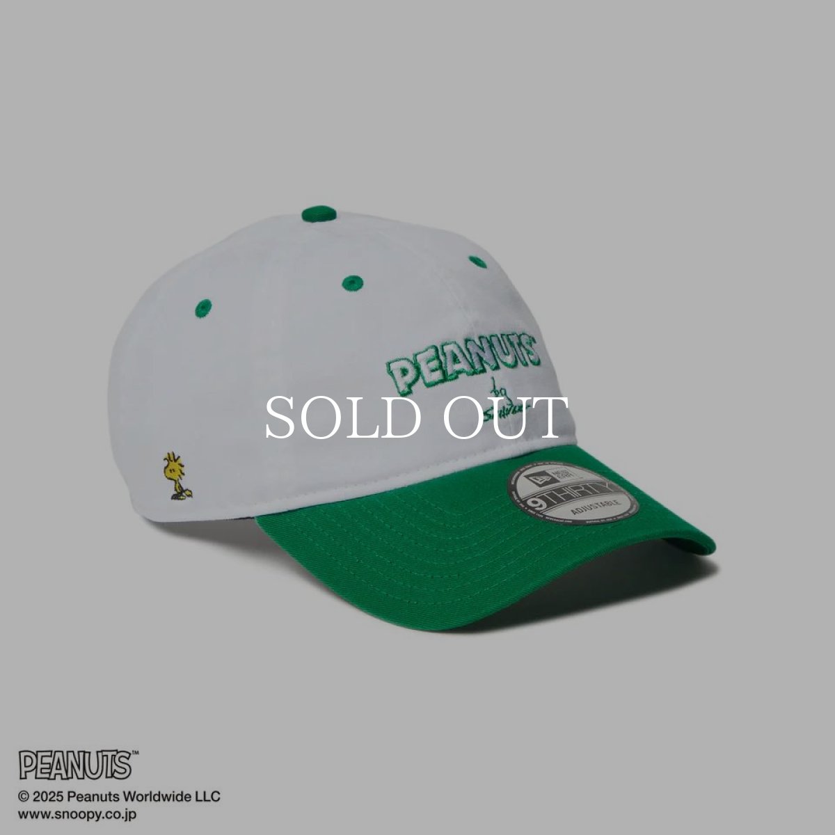 画像4: NEW ERA  9THIRTY PEANUTS ピーナッツ ロゴ ホワイト ケリーグリーンバイザー (4)