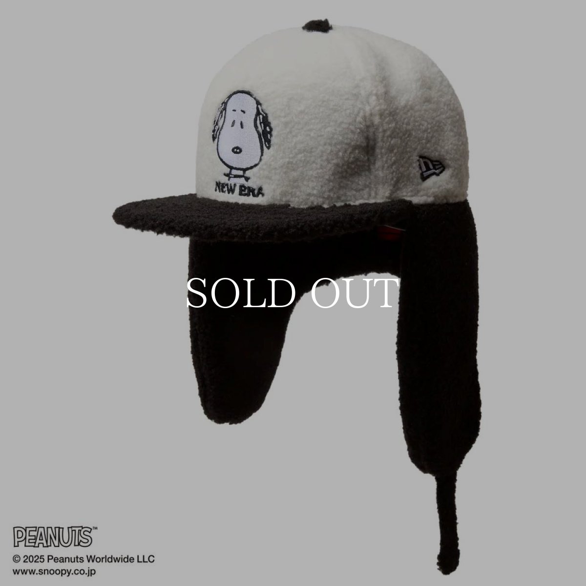 画像2: NEW ERA  59FIFTY Dog Ear ドッグイヤー PEANUTS ピーナッツ スヌーピー ホワイト ブラックバイザー (2)