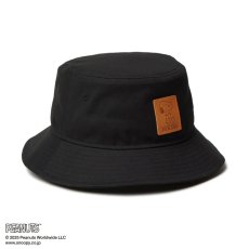 画像3: NEW ERA  バケット01 PEANUTS ピーナッツ レザーパッチ ブラック (3)