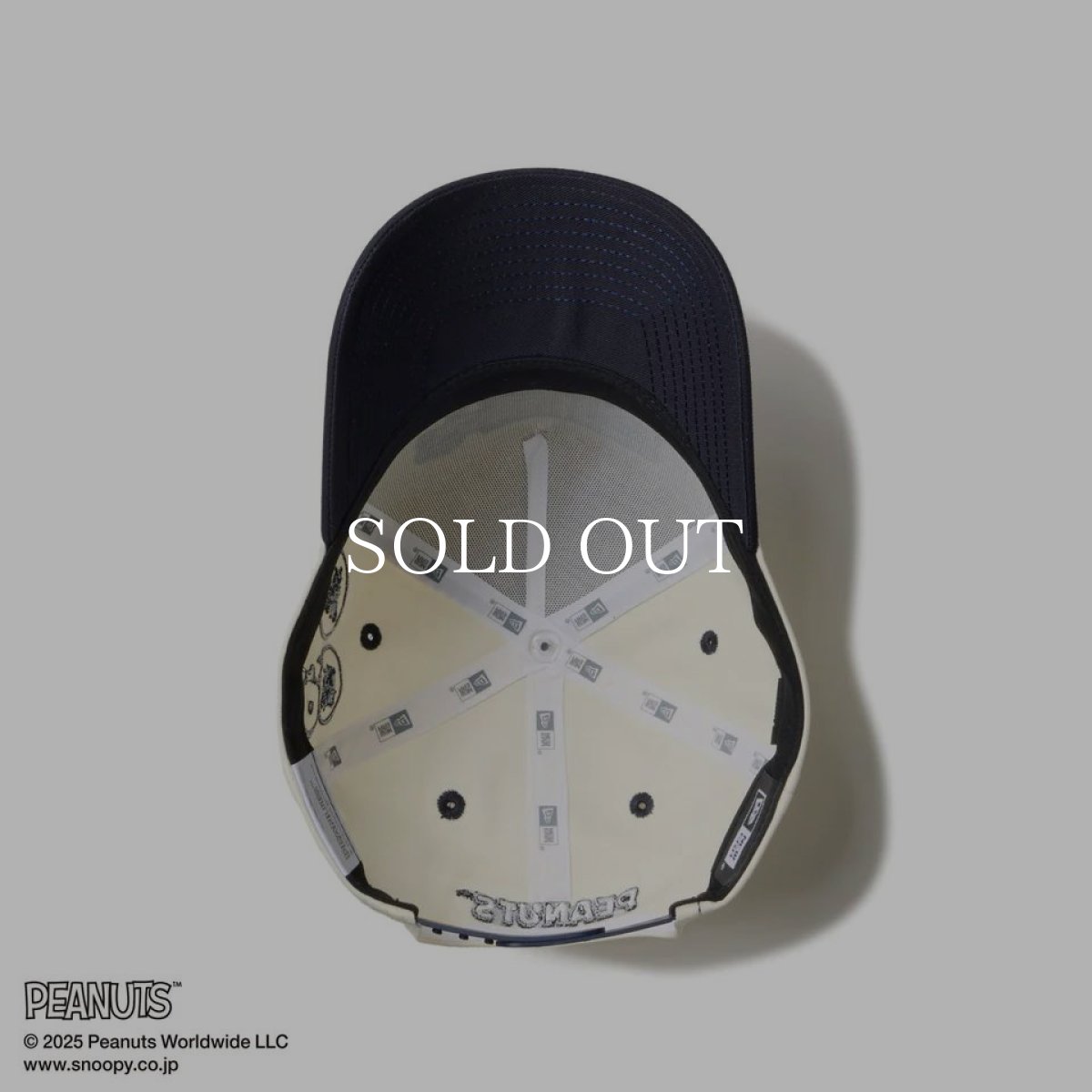 画像6: NEW ERA  【ゴルフ】 9FORTY A-Frame On Par PEANUTS ピーナッツ ボックスロゴ クローム ネイビーバイザー (6)