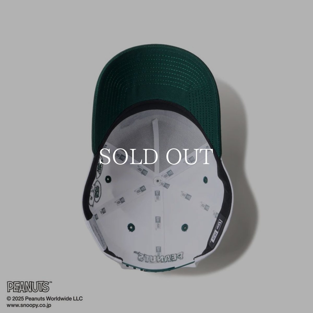 画像6: NEW ERA  【ゴルフ】 9FORTY A-Frame On Par PEANUTS ピーナッツ ボックスロゴ ホワイト ダークグリーンバイザー (6)