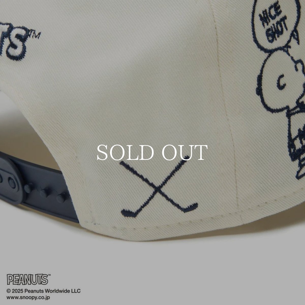 画像13: NEW ERA  【ゴルフ】 9FORTY A-Frame On Par PEANUTS ピーナッツ ボックスロゴ クローム ネイビーバイザー (13)