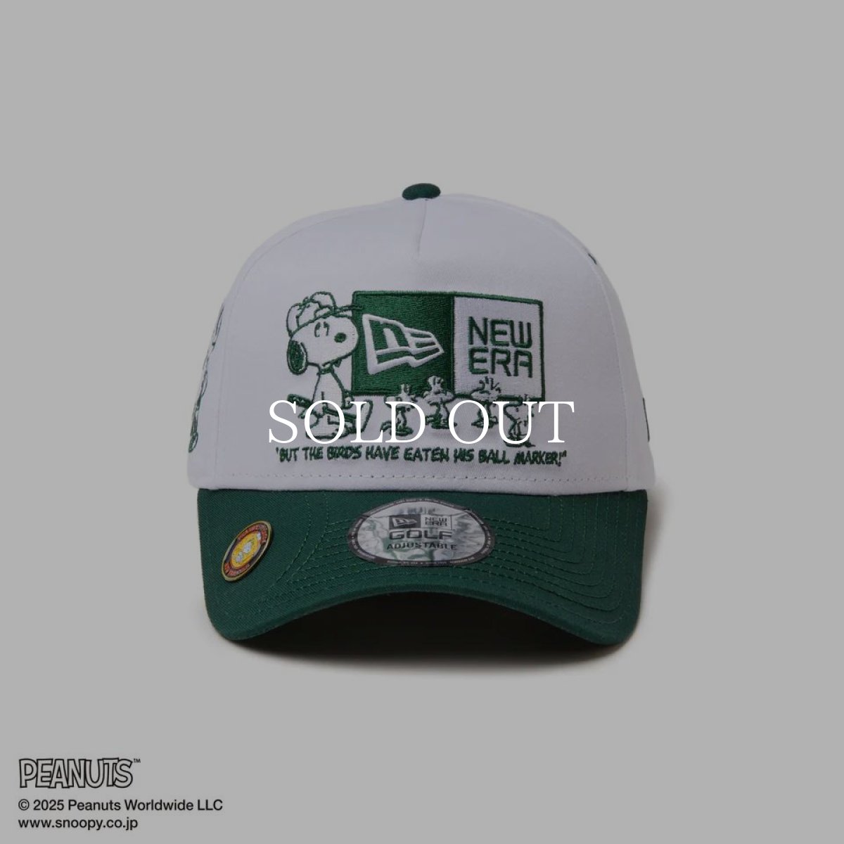 画像4: NEW ERA  【ゴルフ】 9FORTY A-Frame On Par PEANUTS ピーナッツ ボックスロゴ ホワイト ダークグリーンバイザー (4)