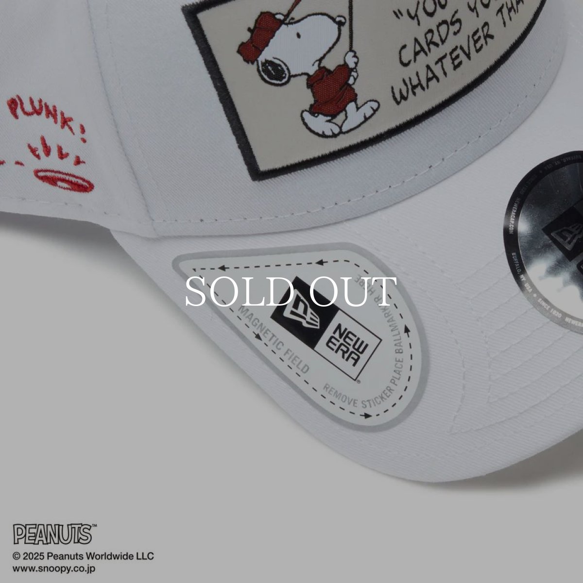 画像3: NEW ERA  【ゴルフ】 9FORTY A-Frame On Par PEANUTS ピーナッツ フロントパッチ ホワイト (3)