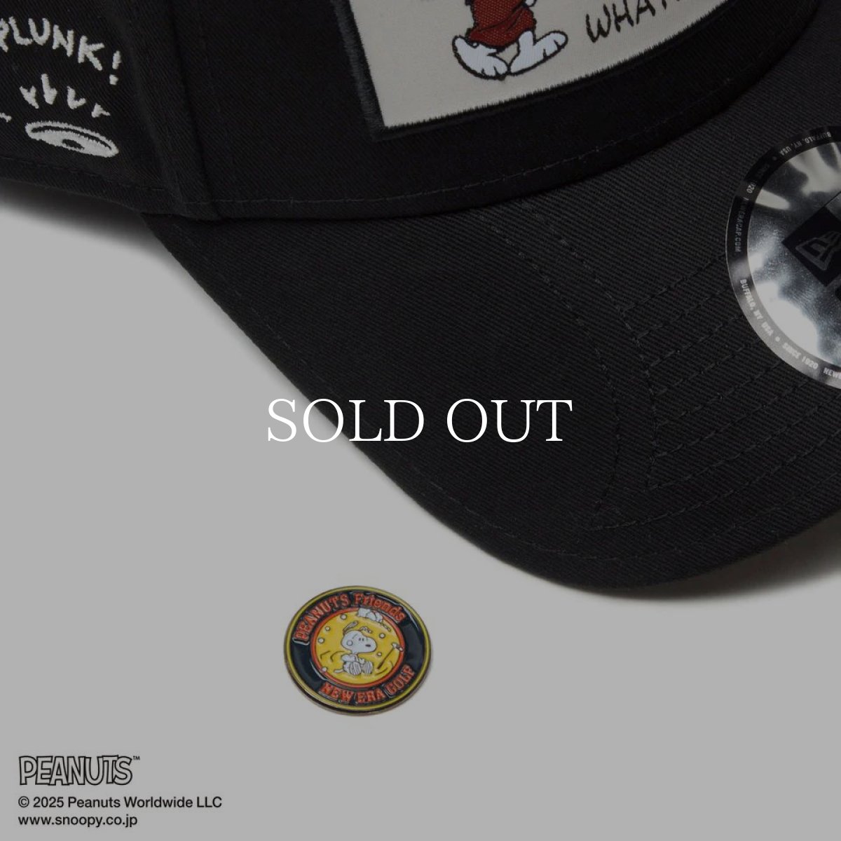 画像8: NEW ERA  【ゴルフ】 9FORTY A-Frame On Par PEANUTS ピーナッツ フロントパッチ ブラック (8)
