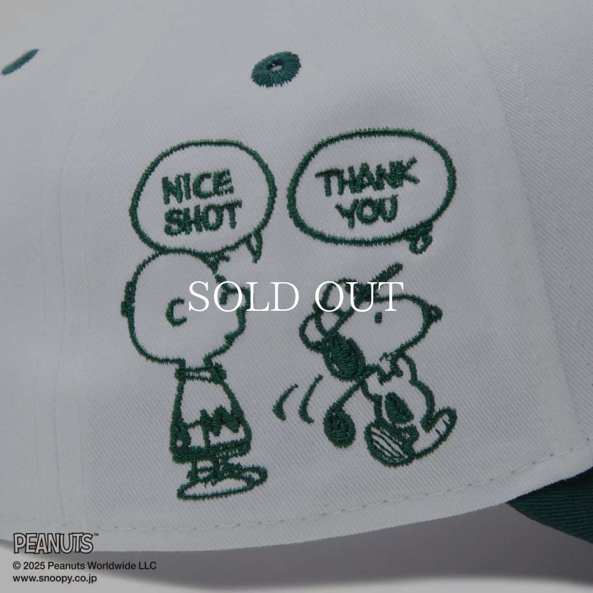 画像11: NEW ERA  【ゴルフ】 9FORTY A-Frame On Par PEANUTS ピーナッツ ボックスロゴ ホワイト ダークグリーンバイザー (11)