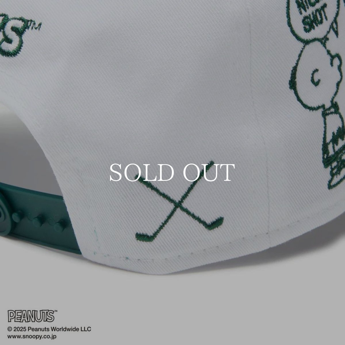 画像13: NEW ERA  【ゴルフ】 9FORTY A-Frame On Par PEANUTS ピーナッツ ボックスロゴ ホワイト ダークグリーンバイザー (13)