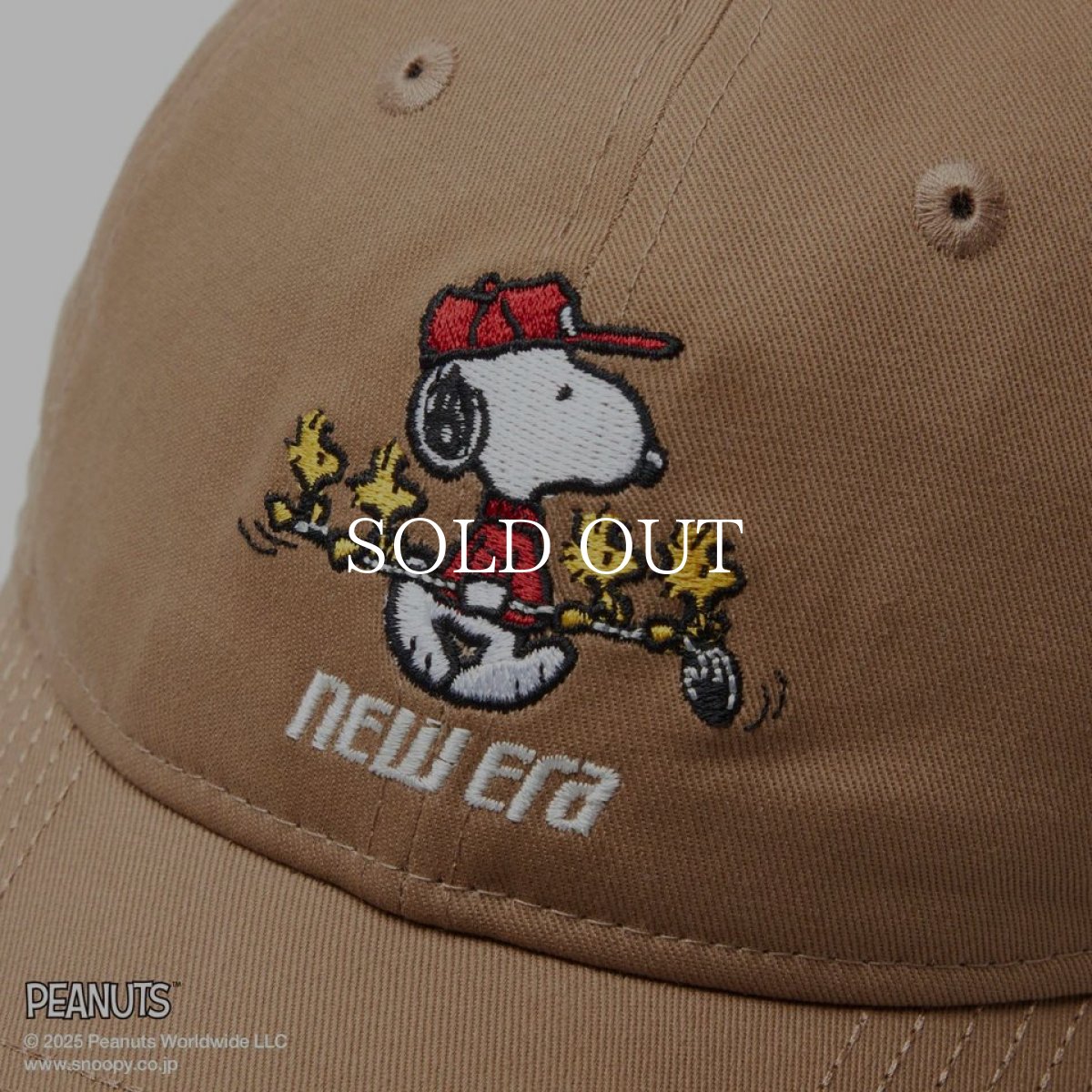 画像2: NEW ERA  【ゴルフ】 9TWENTY ロングバイザー PEANUTS ピーナッツ バイザーロゴ カーキ (2)