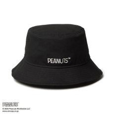 画像4: NEW ERA  バケット01 PEANUTS ピーナッツ レザーパッチ ブラック (4)