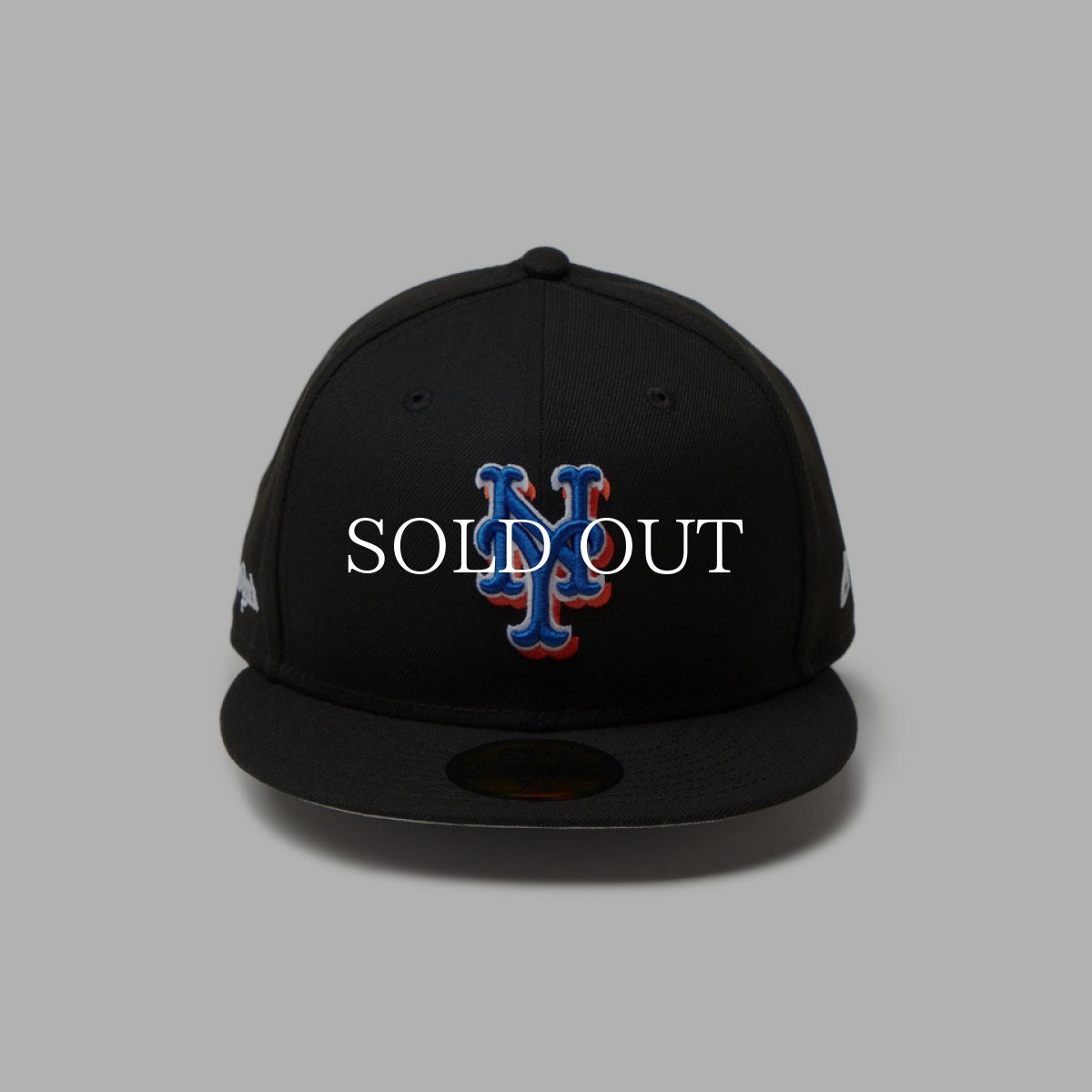 画像2: NEW ERA  59FIFTY MLB Old English ニューヨーク・メッツ ブラック (2)