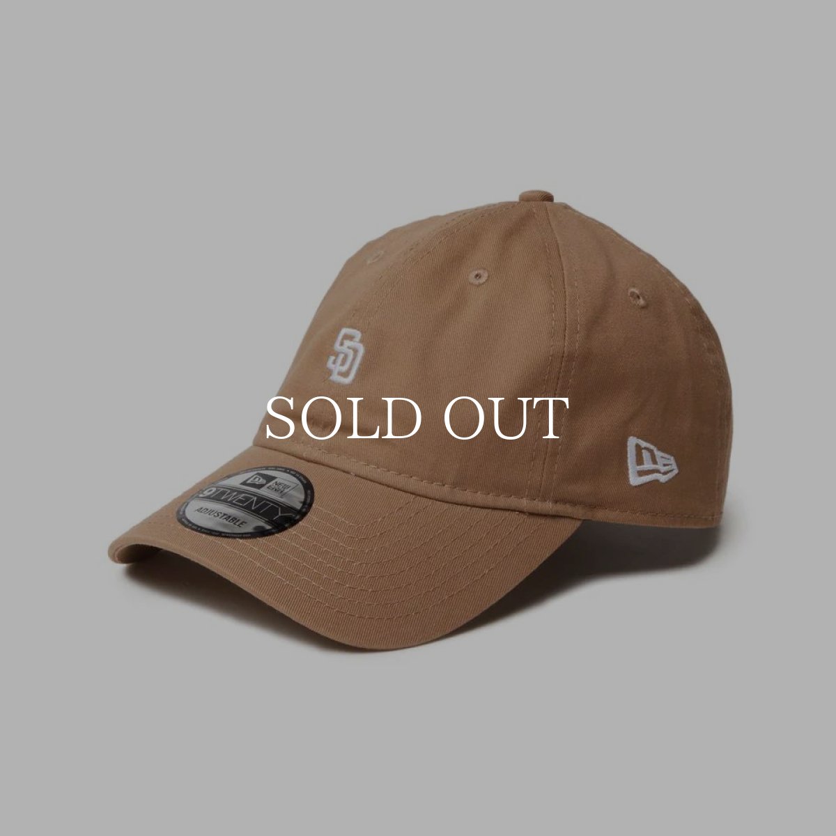 画像1: NEW ERA  9TWENTY MLB Buckle サンディエゴ・パドレス ミニロゴ カーキ (1)