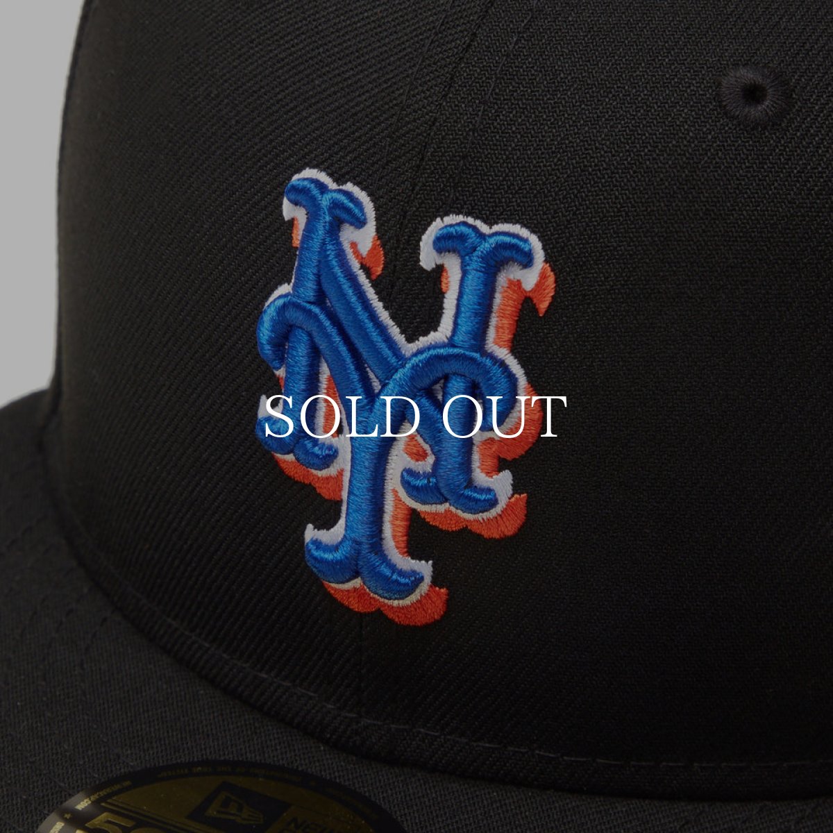 画像6: NEW ERA  59FIFTY MLB Old English ニューヨーク・メッツ ブラック (6)