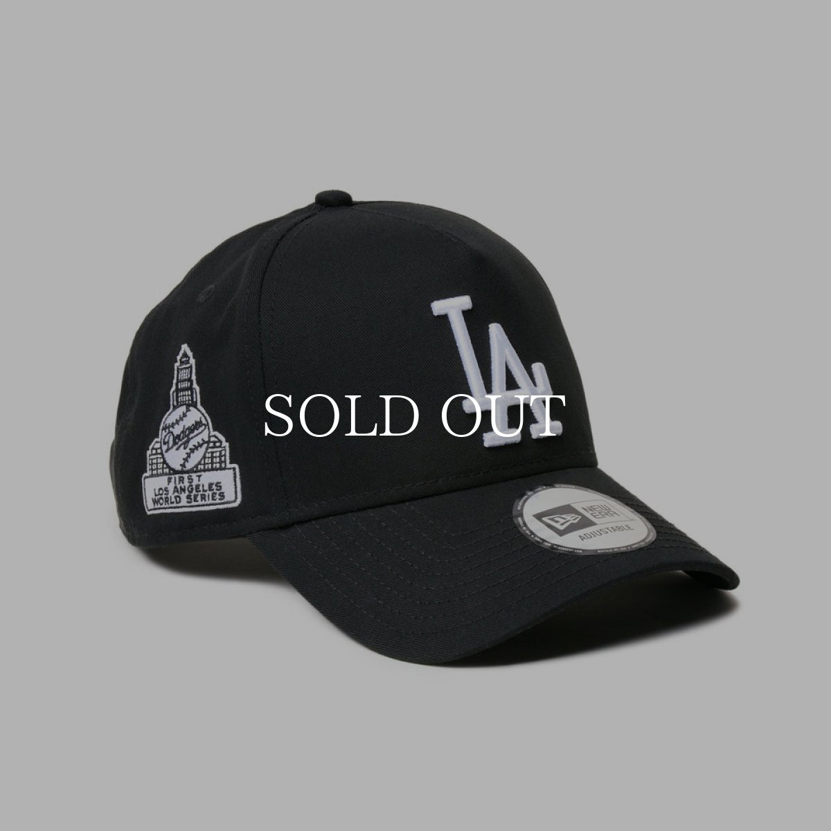 画像1: NEW ERA  9FORTY A-Frame MLB Black & White ロサンゼルス・ドジャース クーパーズタウン ブラック (1)