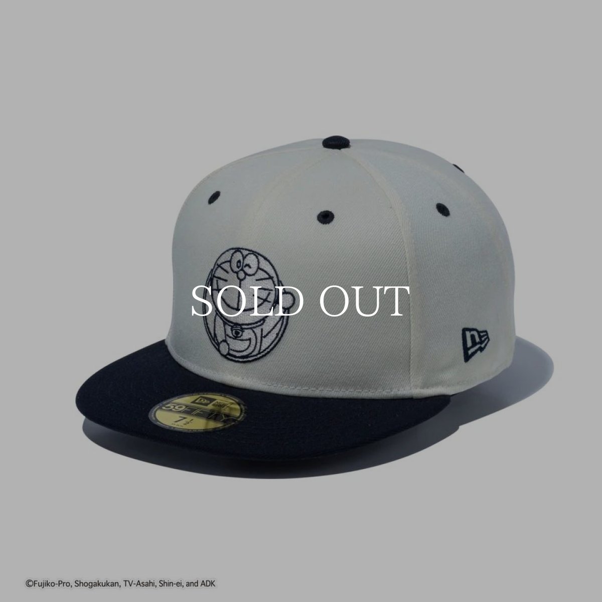 画像1: NEW ERA  59FIFTY ドラえもん ドローイング クロームホワイト / ネイビー (1)