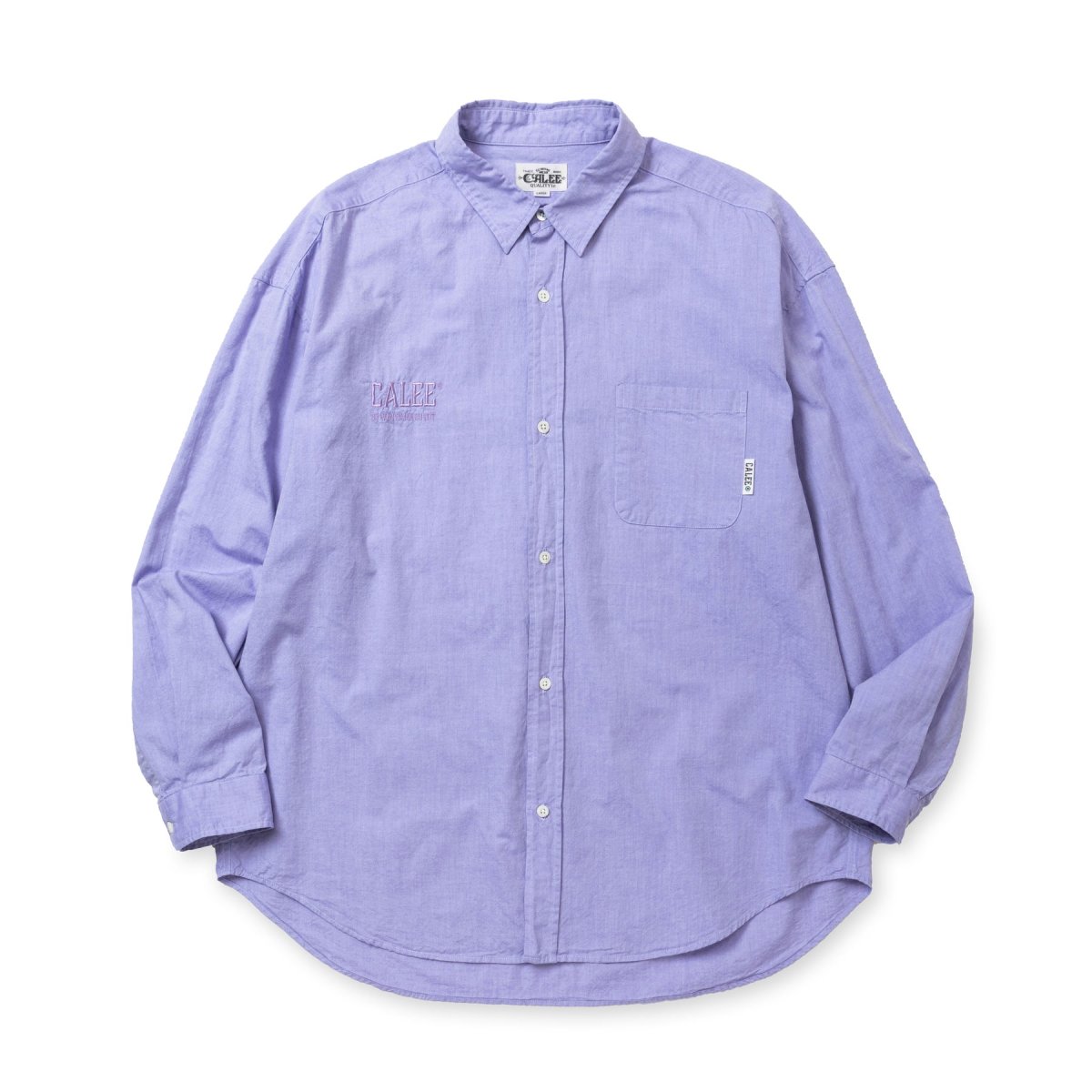 画像4: CALEE  OXFORD OVER SILHOUETTE L/S SH (4)