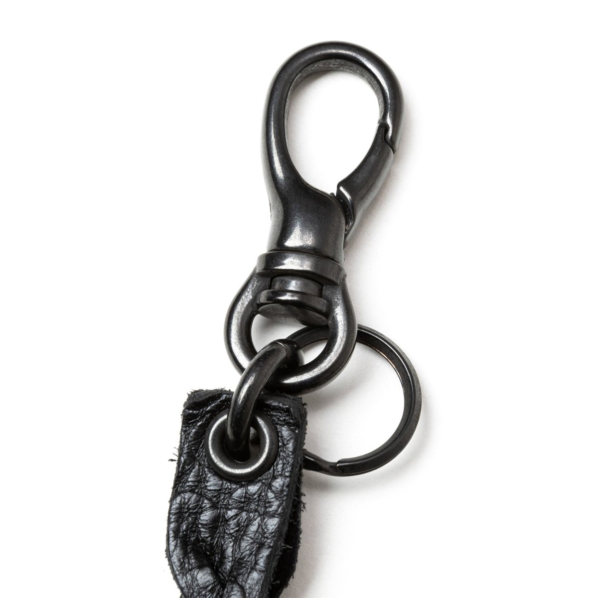 画像6: CALEE  STUDS & KNITTING LEATHER LONG KEY RING <TYPE A> (6)