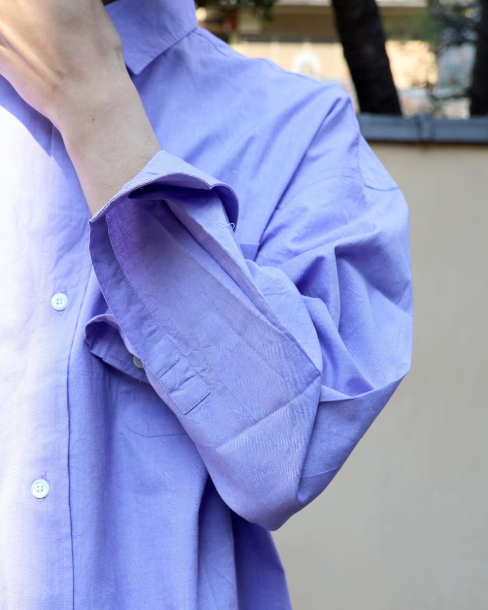 画像13: CALEE  OXFORD OVER SILHOUETTE L/S SH (13)