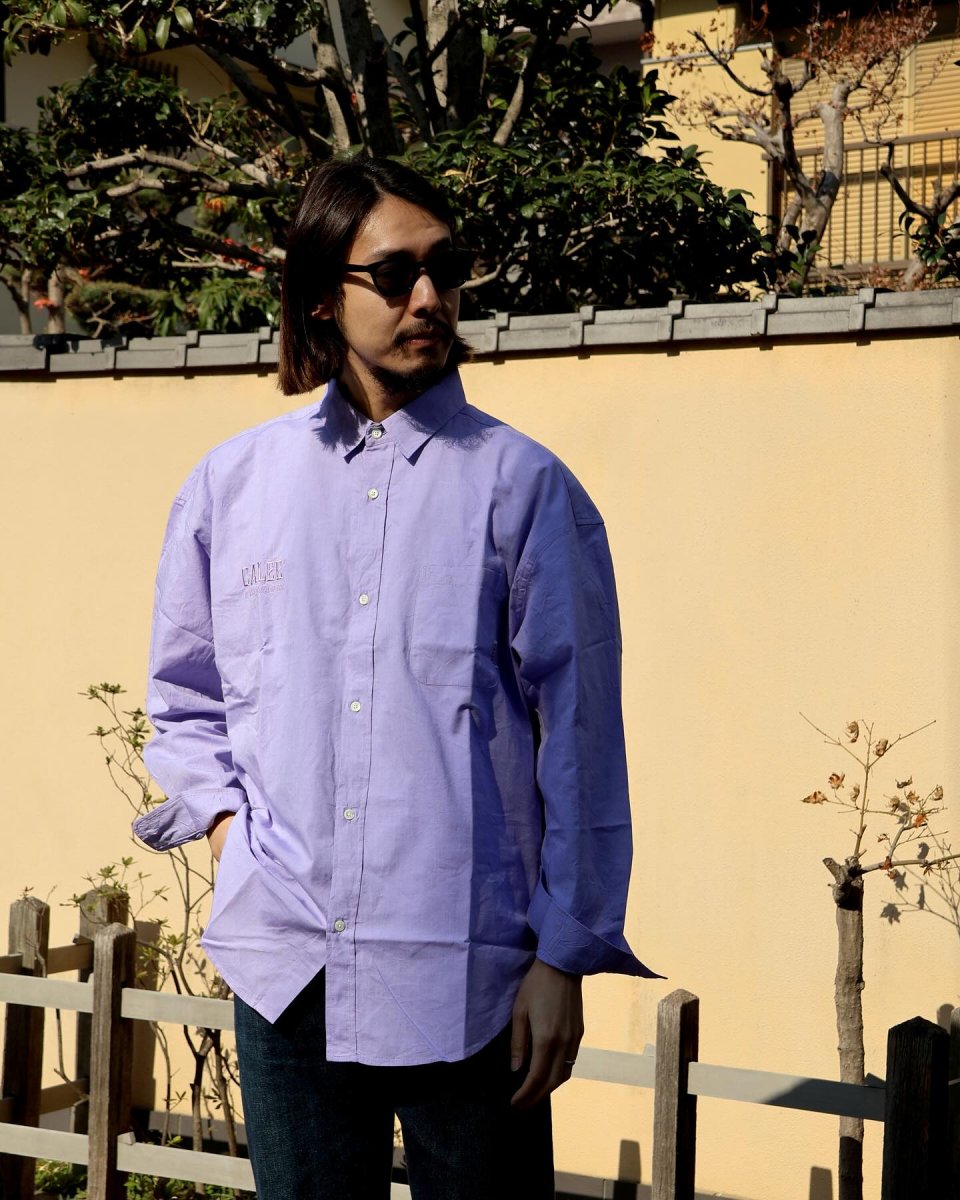 画像11: CALEE  OXFORD OVER SILHOUETTE L/S SH (11)