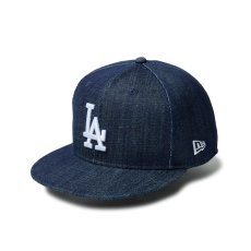 画像1: NEW ERA  9FIFTY Denim ロサンゼルス・ドジャース インディゴデニム (1)
