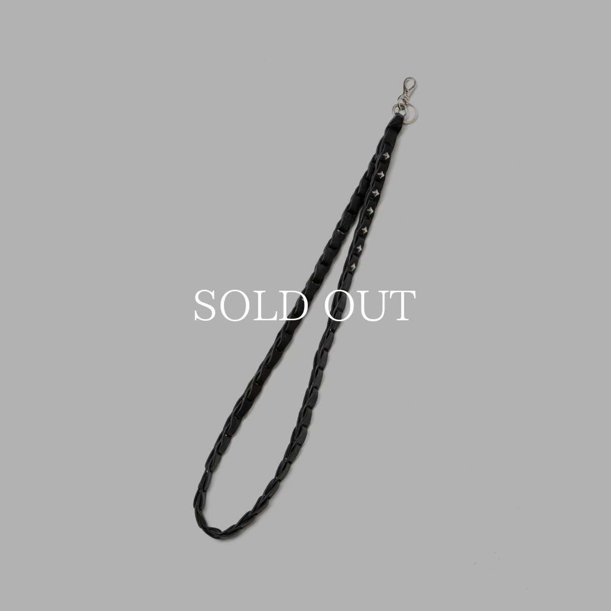 画像1: CALEE  CHAIN LEATHER NECK STRAP (1)