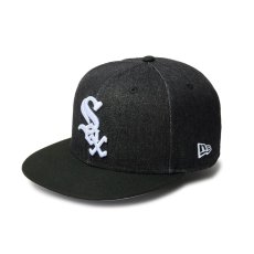 画像1: NEW ERA  59FIFTY MLB Denim 2-Tone シカゴ・ホワイトソックス ブラックデニム ブラックバイザー (1)