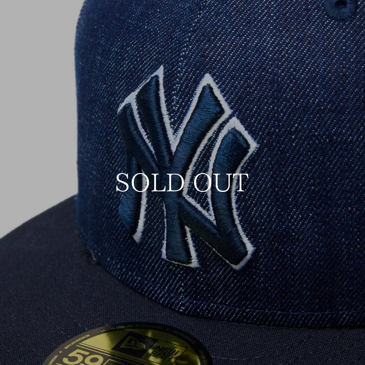 画像5: NEW ERA  59FIFTY MLB Denim 2-Tone ニューヨーク・ヤンキース インディゴデニム ネイビーバイザー (5)