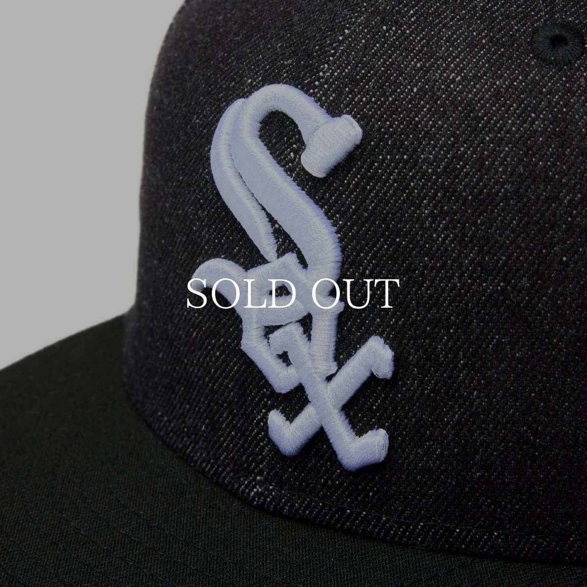 画像5: NEW ERA  59FIFTY MLB Denim 2-Tone シカゴ・ホワイトソックス ブラックデニム ブラックバイザー (5)