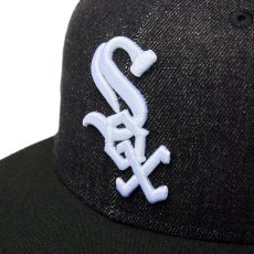 画像5: NEW ERA  59FIFTY MLB Denim 2-Tone シカゴ・ホワイトソックス ブラックデニム ブラックバイザー (5)