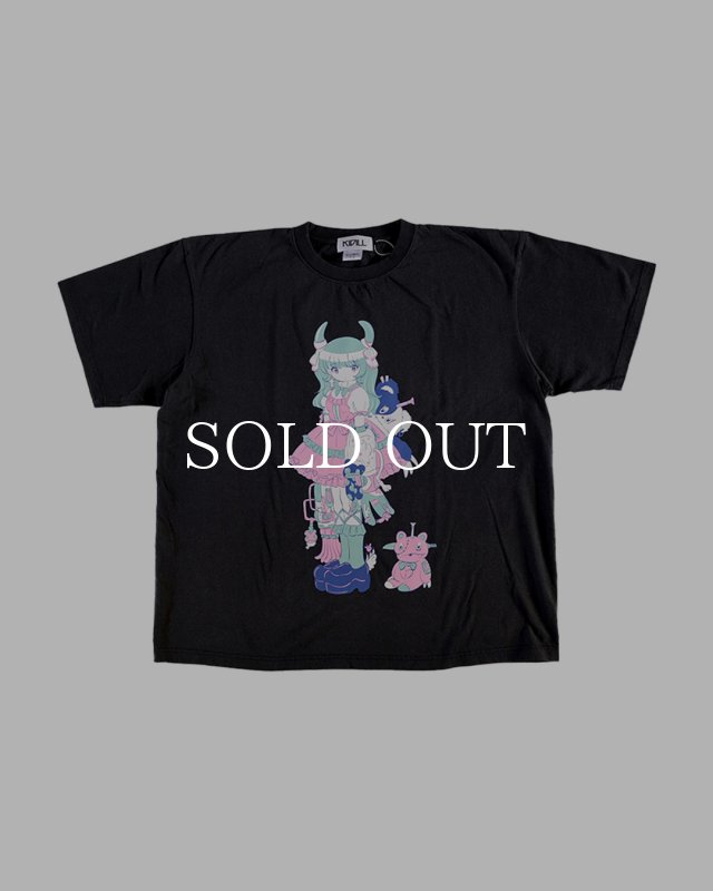 KIDILL LOLITA GIRL T-SHIRT HARD WASH ARTWORK BY KAE TANAKA KL951