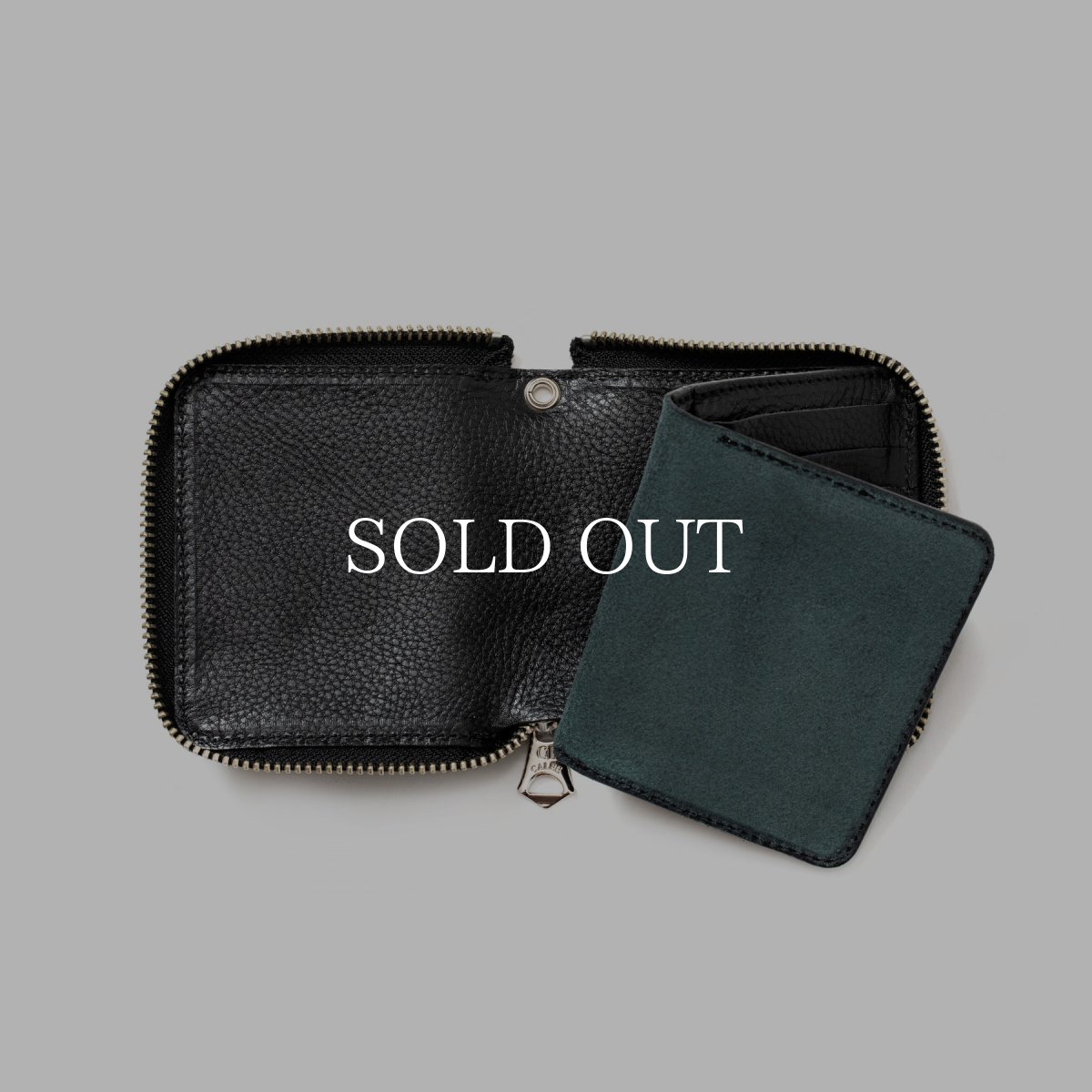 画像4: CALEE  ROUND ZIP LEATHER SHORT WALLET (4)