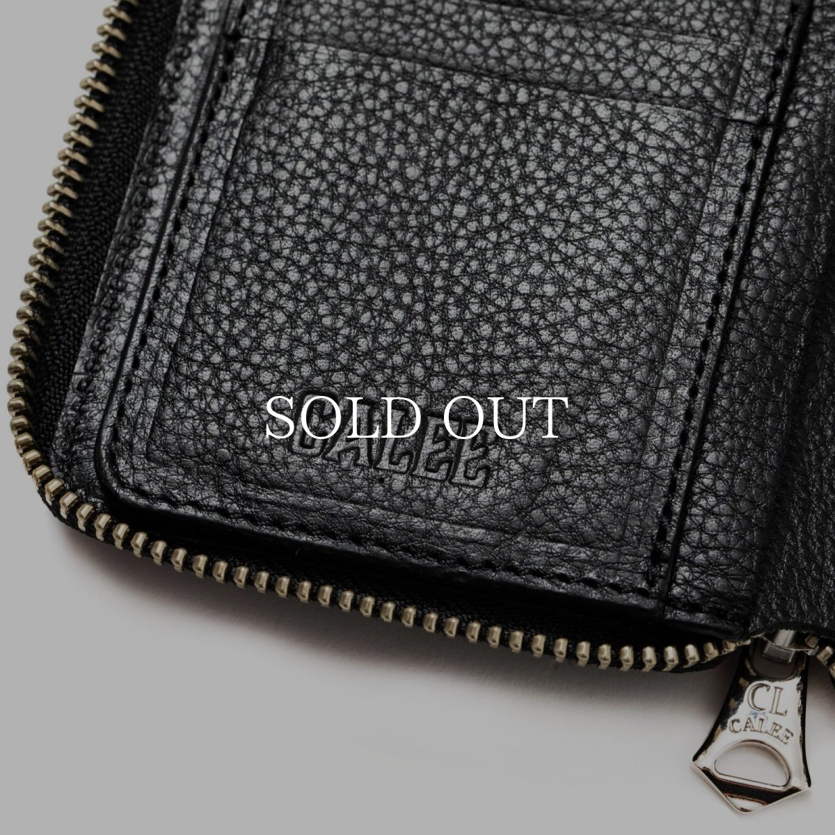 画像6: CALEE  ROUND ZIP LEATHER SHORT WALLET (6)