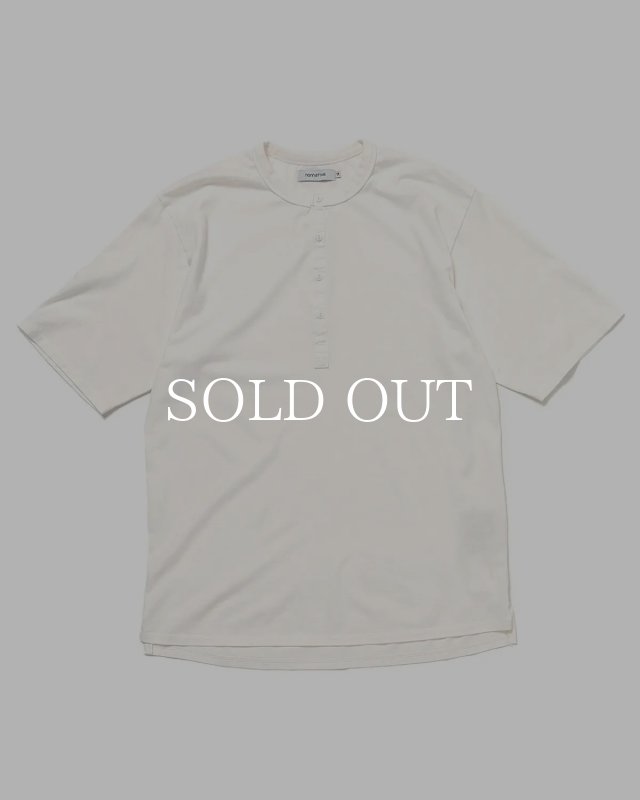 nonnative DWELLER S/S HENLEY NECK TEE COTTON JERSEY OVERDYED NN