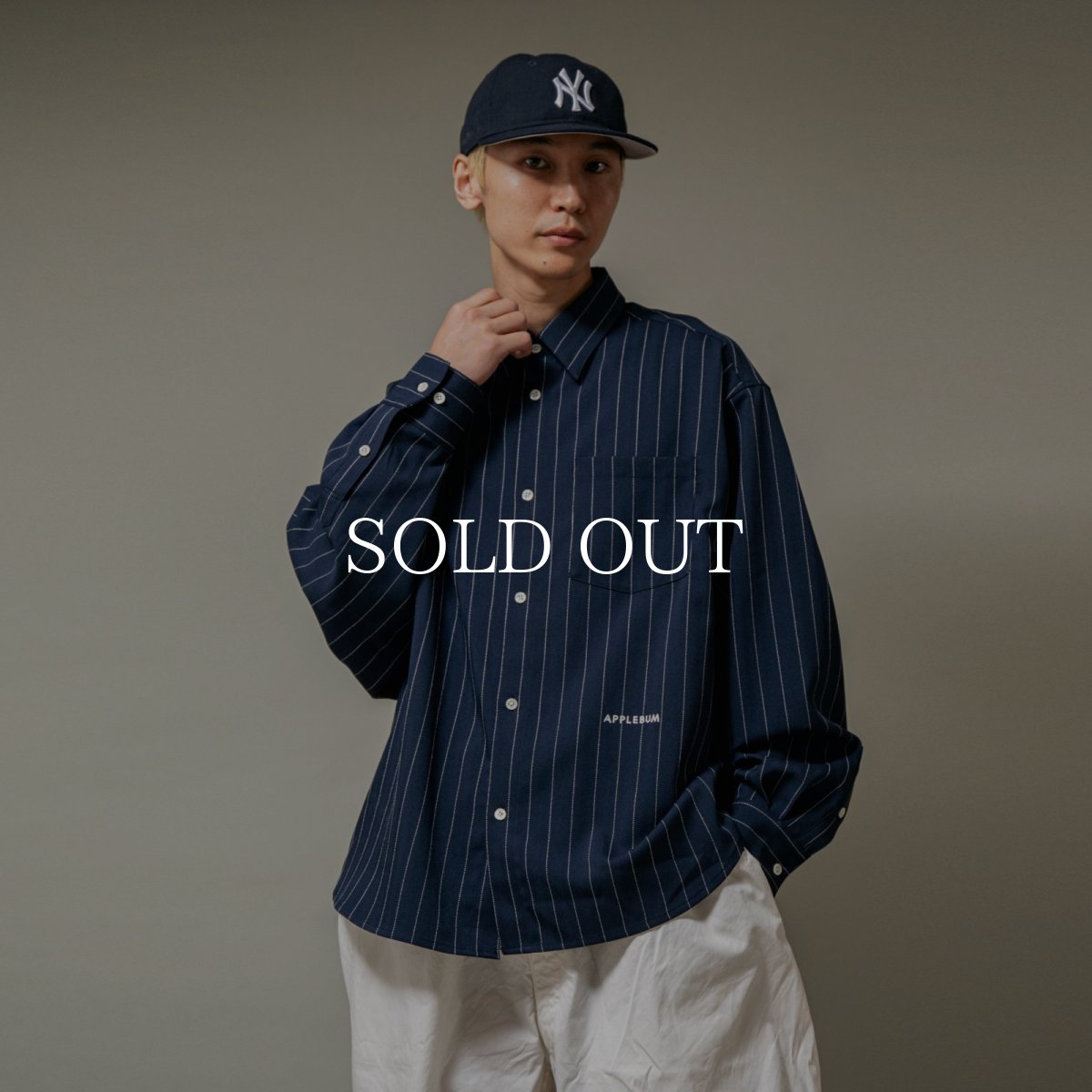 画像8: APPLEBUM  Stripe Oversize L/S Shirt (8)