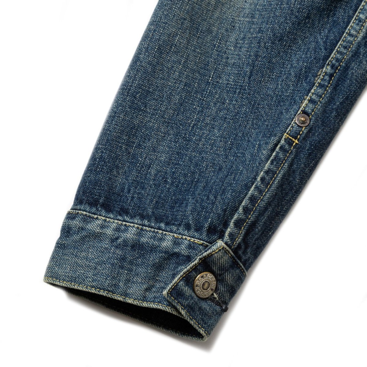 画像8: CALEE  1ST TYPE NO COLLAR DENIM JACKET <USED> (8)