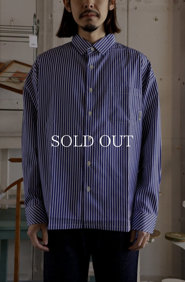画像9: CALEE  STRIPE BOX L/S SH (9)