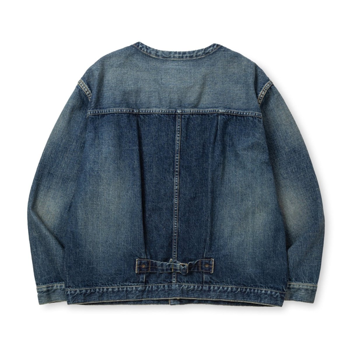 画像2: CALEE  1ST TYPE NO COLLAR DENIM JACKET <USED> (2)