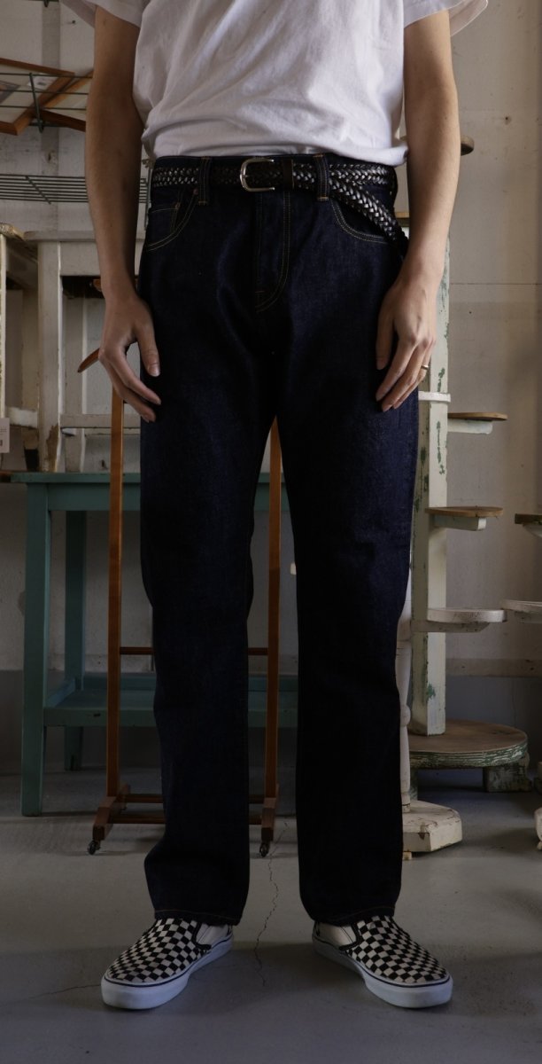 画像8: CALEE  VINTAGE REPRODUCT TAPERED DENIM PANTS <OW> (8)