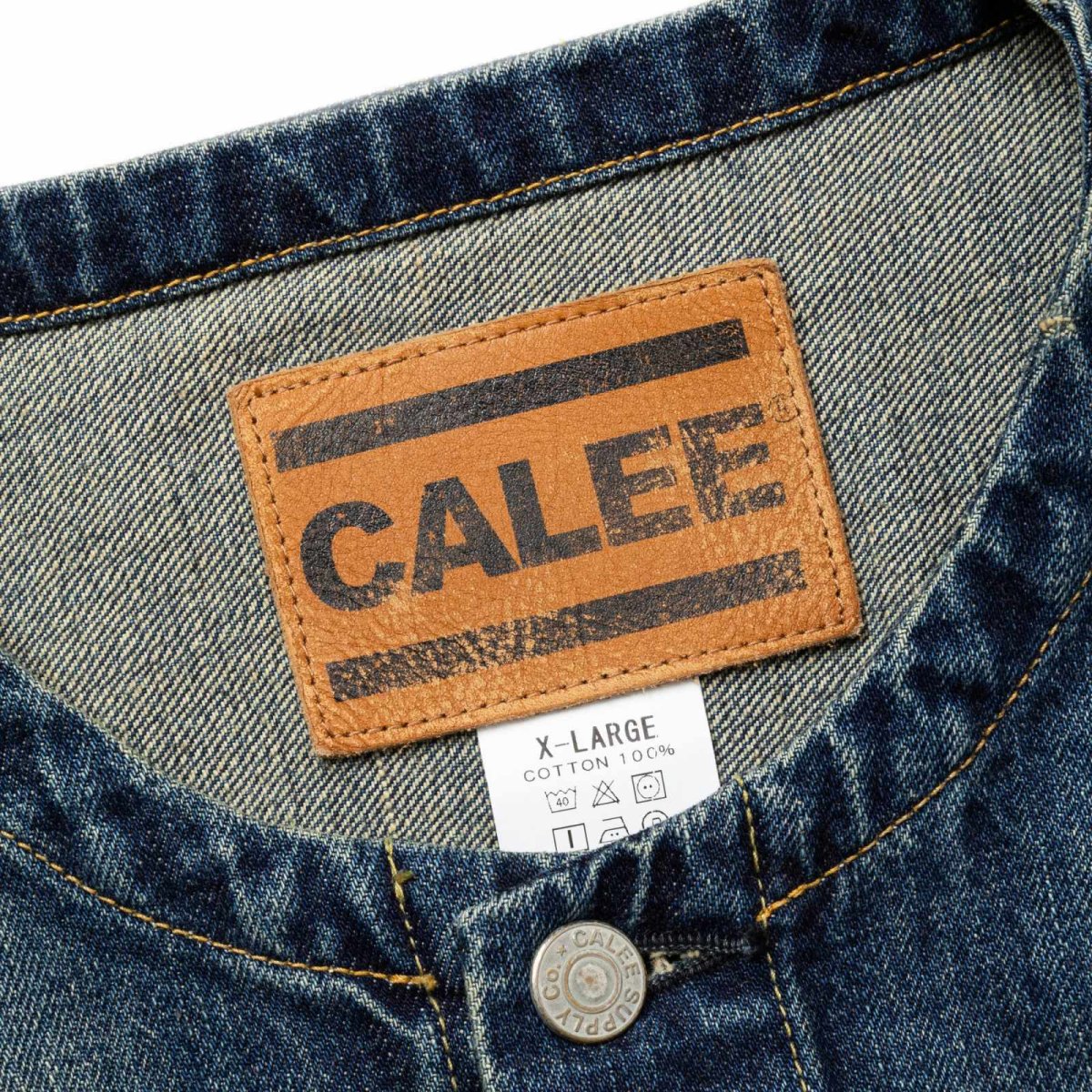 画像10: CALEE  1ST TYPE NO COLLAR DENIM JACKET <USED> (10)