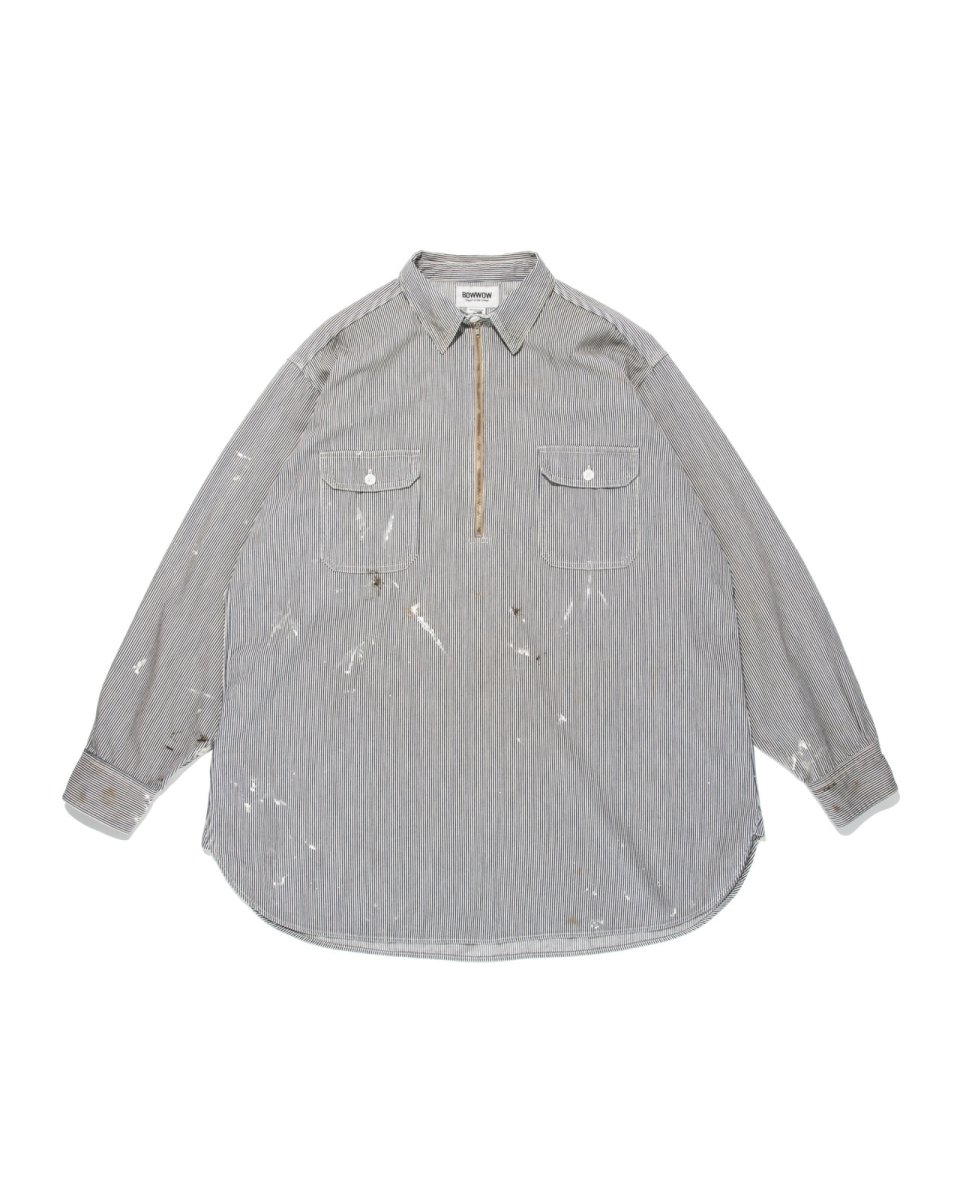 画像1: BOW WOW  WORK HICKORY STRIPE PO SHIRTS (1)